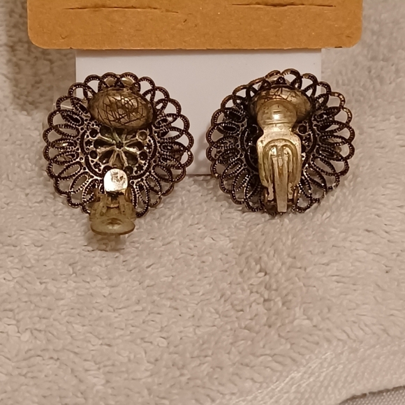 Vintage Western Germany Necklace and Clip on Earring set - Picture 10 of 11